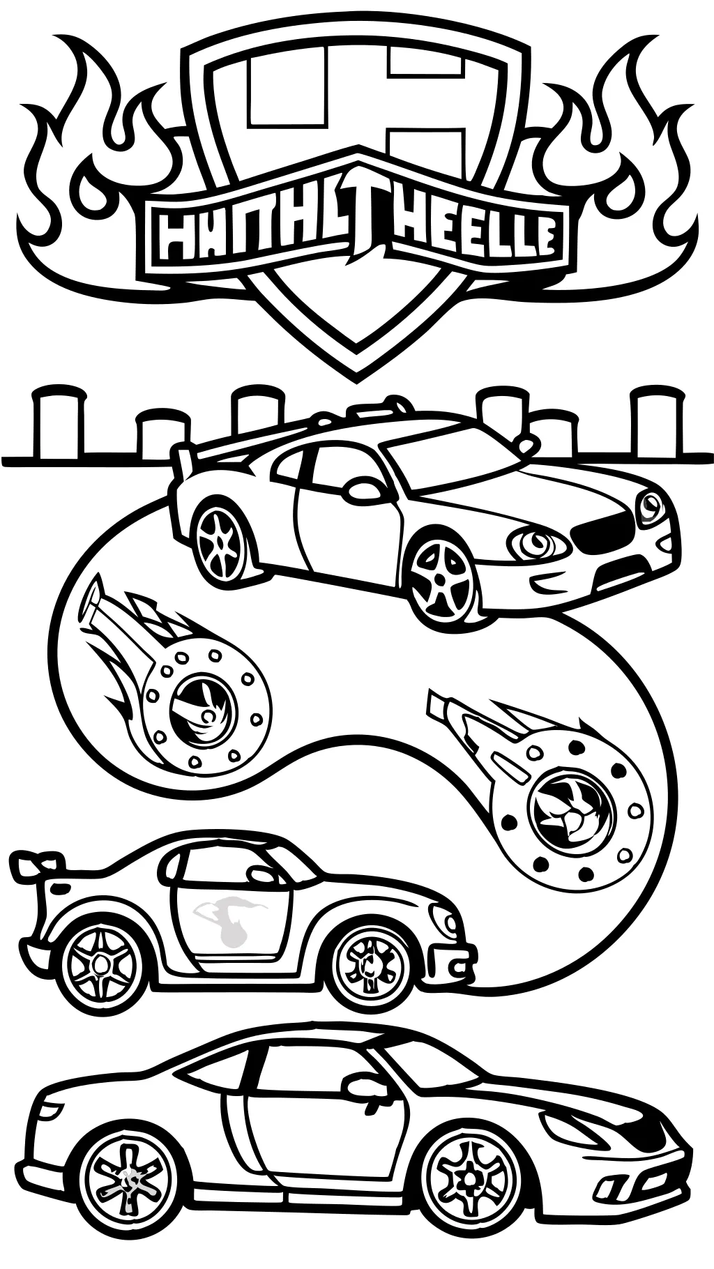 easy hot wheels coloring pages